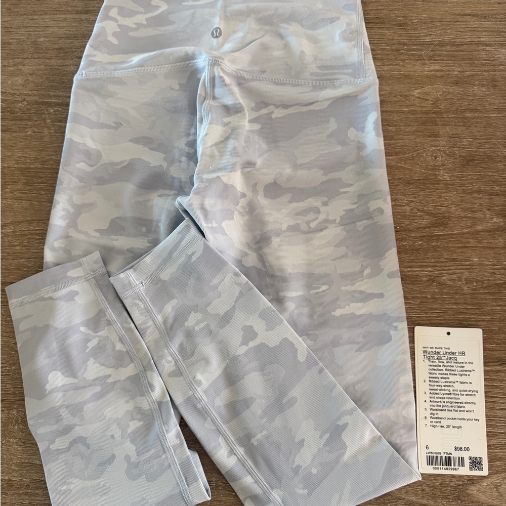 lululemon athletica Wunder under white camo leggings